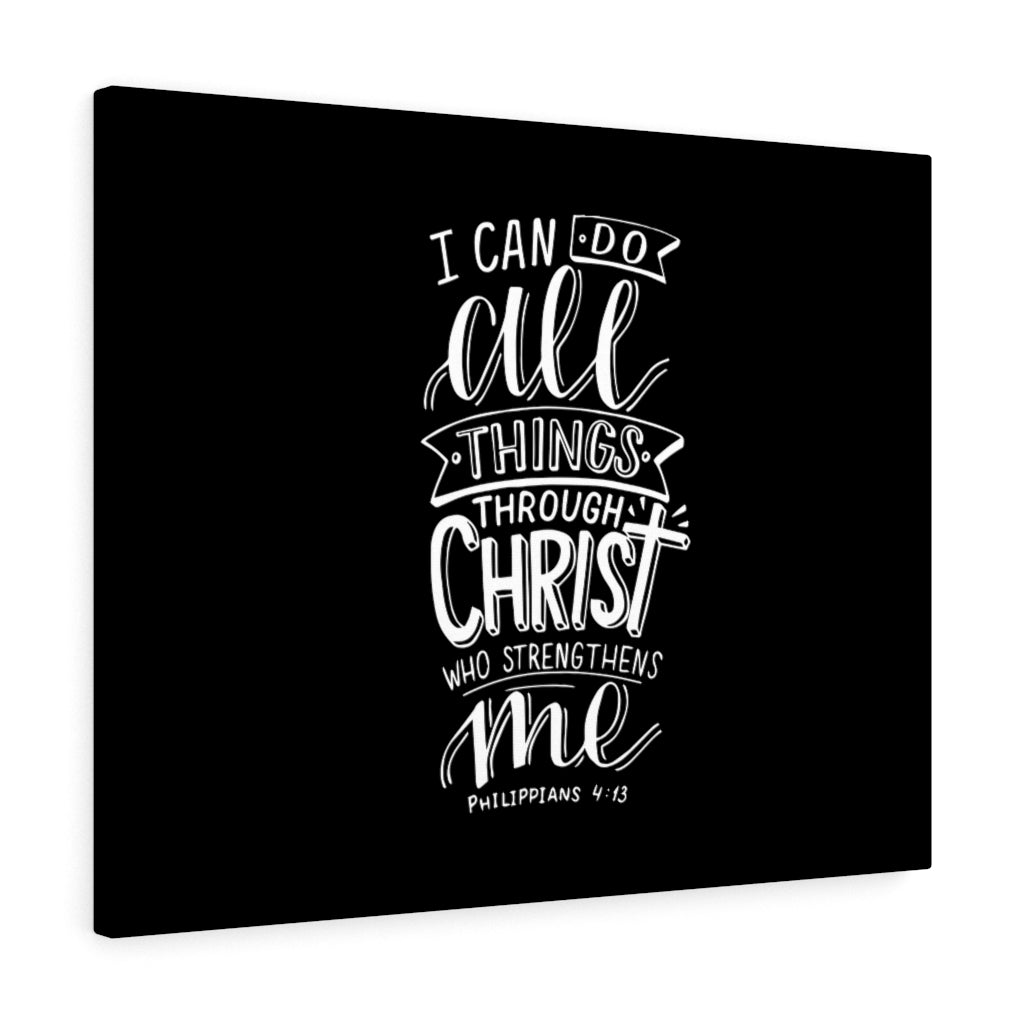 Scripture Walls I Can Do All Things Philippians 4:13 White Bible Verse Canvas Christian Wall Art Ready to Hang Unframed-Express Your Love Gifts
