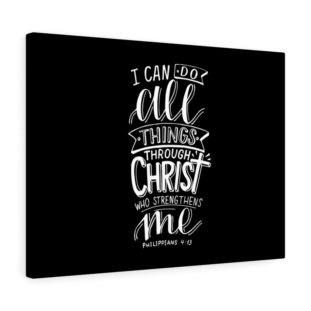 Scripture Walls I Can Do All Things Philippians 4:13 White Bible Verse Canvas Christian Wall Art Ready to Hang Unframed-Express Your Love Gifts