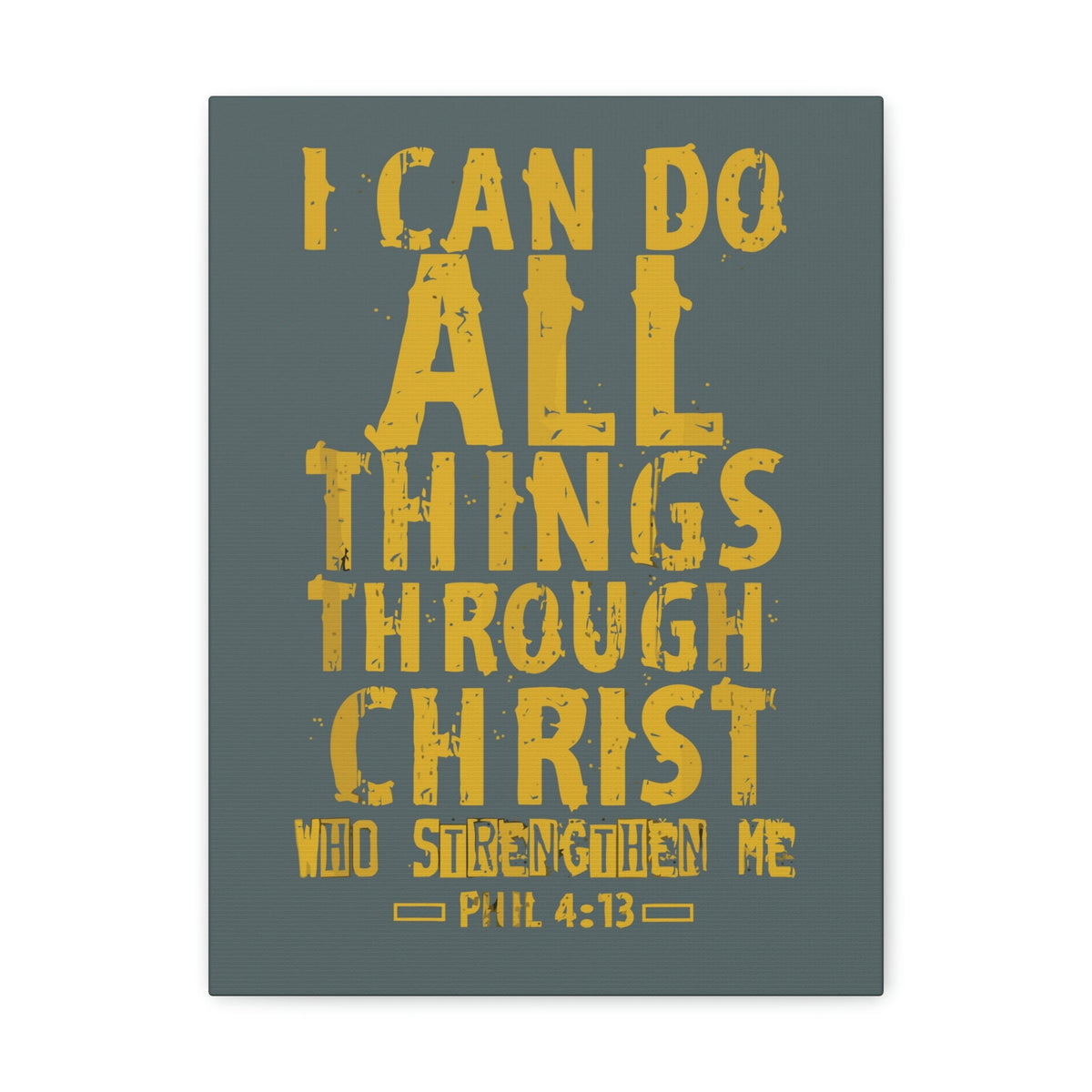 Scripture Walls I Can Do All Things Philippians 4:13 Yellow Bible Verse Canvas Christian Wall Art Ready To Hang Unframed-Express Your Love Gifts