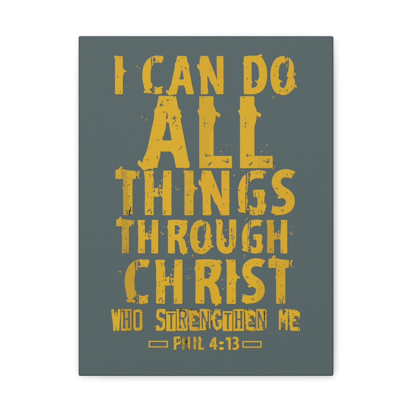 Scripture Walls I Can Do All Things Philippians 4:13 Yellow Bible Verse Canvas Christian Wall Art Ready To Hang Unframed-Express Your Love Gifts