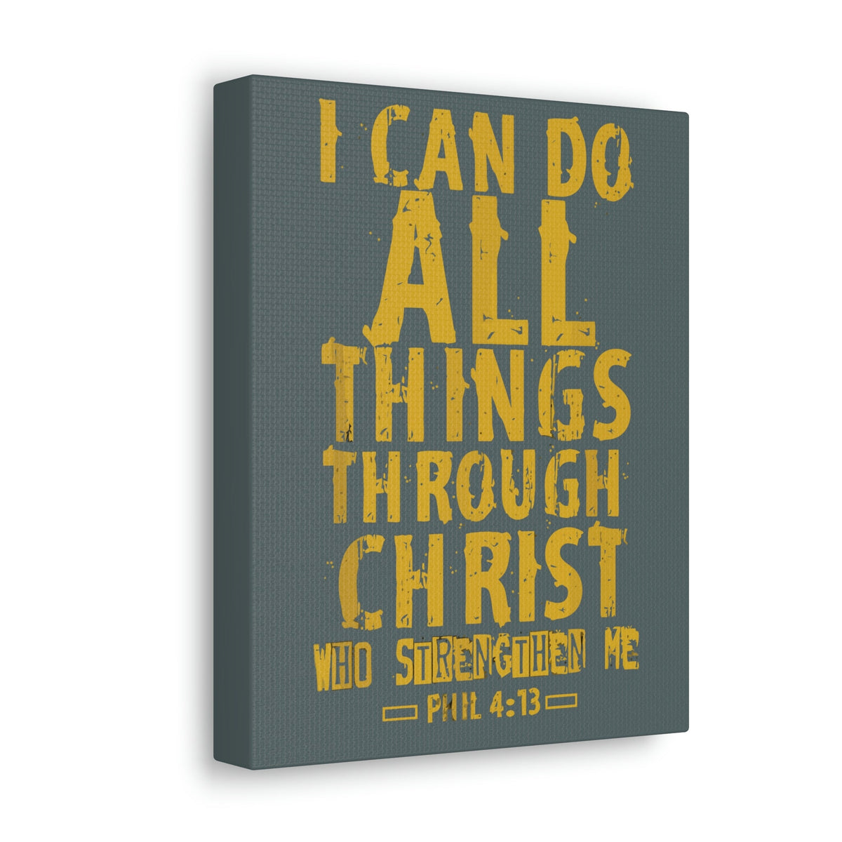 Scripture Walls I Can Do All Things Philippians 4:13 Yellow Bible Verse Canvas Christian Wall Art Ready To Hang Unframed-Express Your Love Gifts