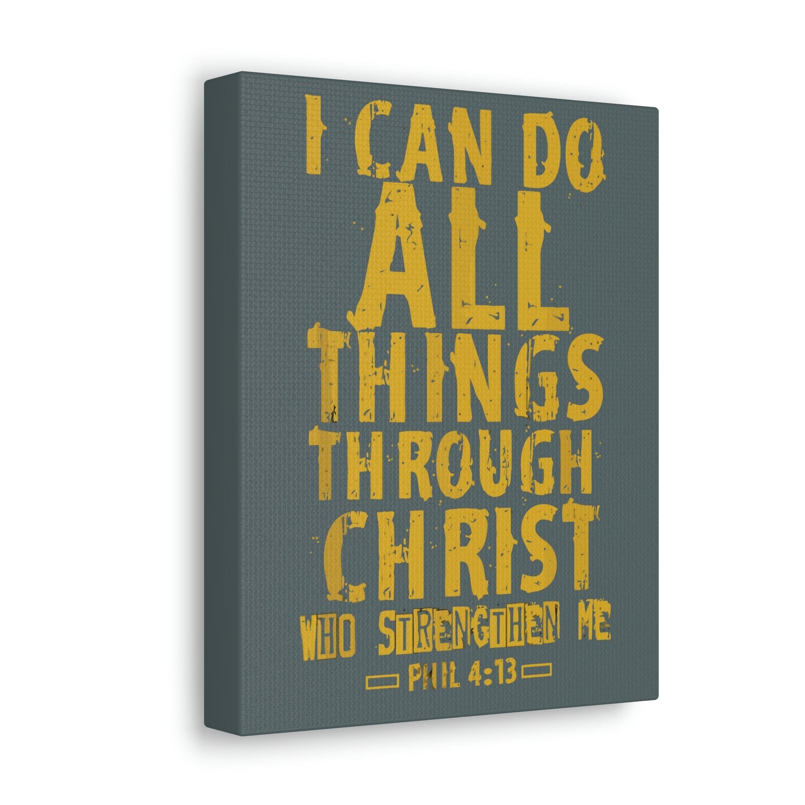 Scripture Walls I Can Do All Things Philippians 4:13 Yellow Bible Verse Canvas Christian Wall Art Ready To Hang Unframed-Express Your Love Gifts
