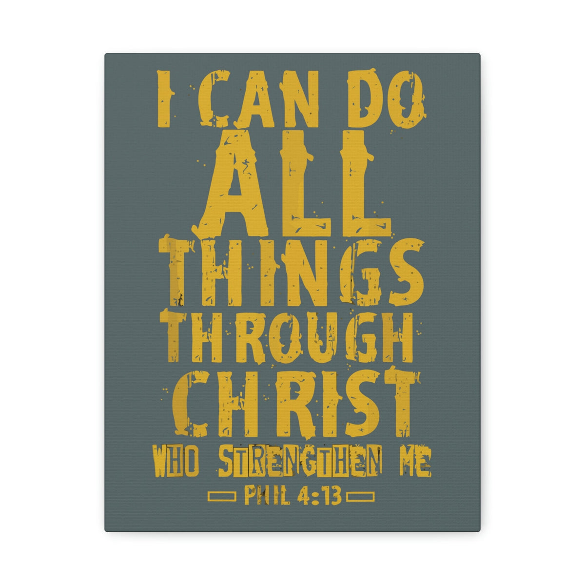 Scripture Walls I Can Do All Things Philippians 4:13 Yellow Bible Verse Canvas Christian Wall Art Ready To Hang Unframed-Express Your Love Gifts