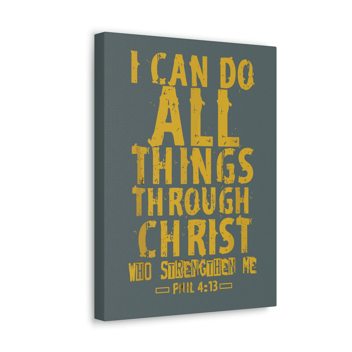 Scripture Walls I Can Do All Things Philippians 4:13 Yellow Bible Verse Canvas Christian Wall Art Ready To Hang Unframed-Express Your Love Gifts