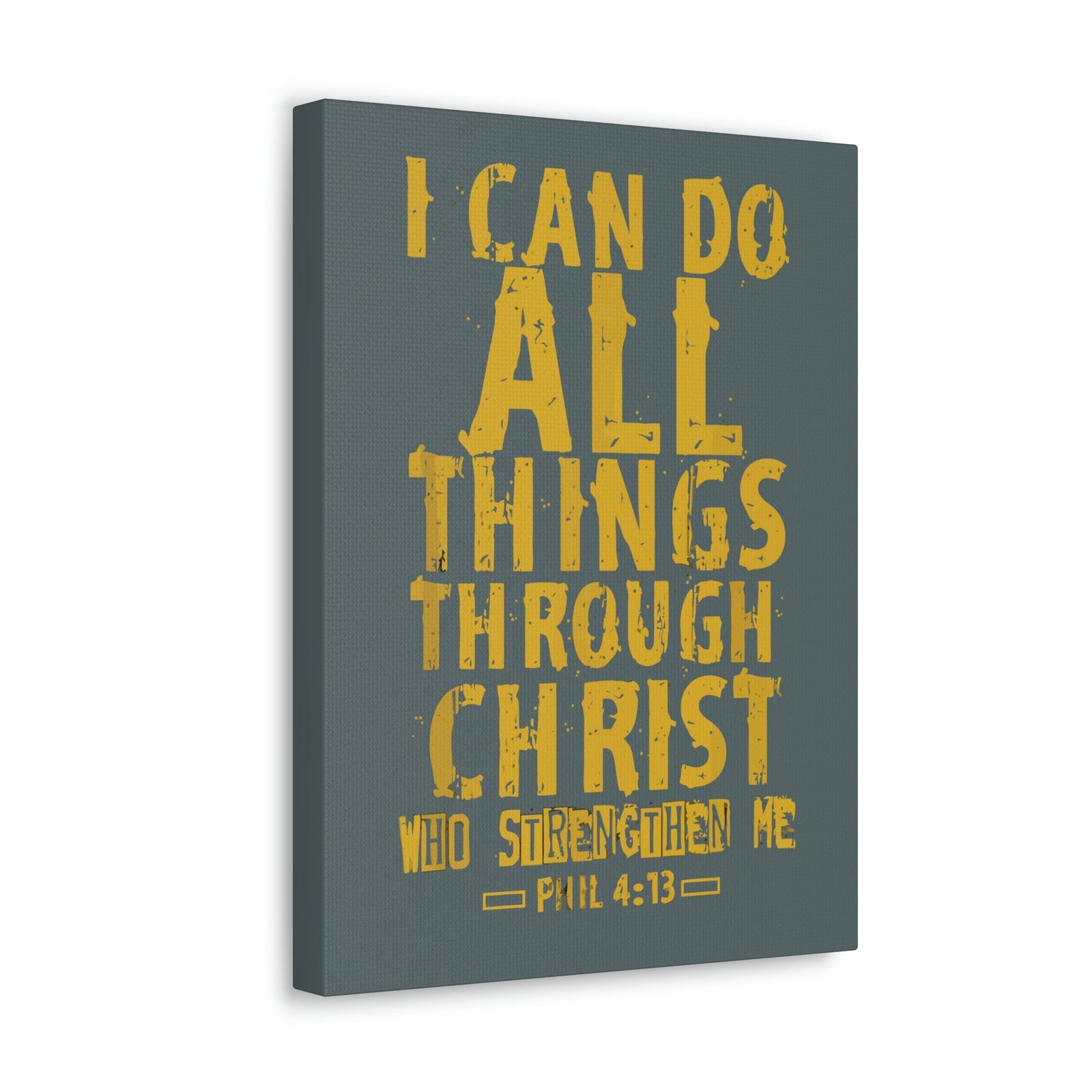 Scripture Walls I Can Do All Things Philippians 4:13 Yellow Bible Verse Canvas Christian Wall Art Ready To Hang Unframed-Express Your Love Gifts