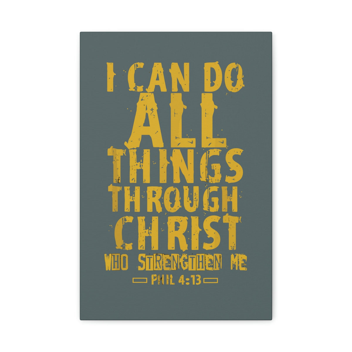 Scripture Walls I Can Do All Things Philippians 4:13 Yellow Bible Verse Canvas Christian Wall Art Ready To Hang Unframed-Express Your Love Gifts