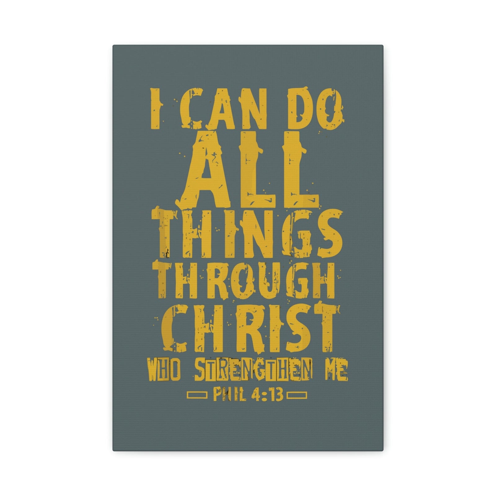 Scripture Walls I Can Do All Things Philippians 4:13 Yellow Bible Verse Canvas Christian Wall Art Ready To Hang Unframed-Express Your Love Gifts