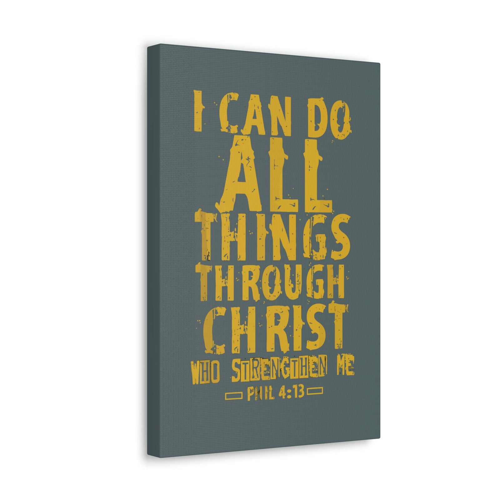 Scripture Walls I Can Do All Things Philippians 4:13 Yellow Bible Verse Canvas Christian Wall Art Ready To Hang Unframed-Express Your Love Gifts