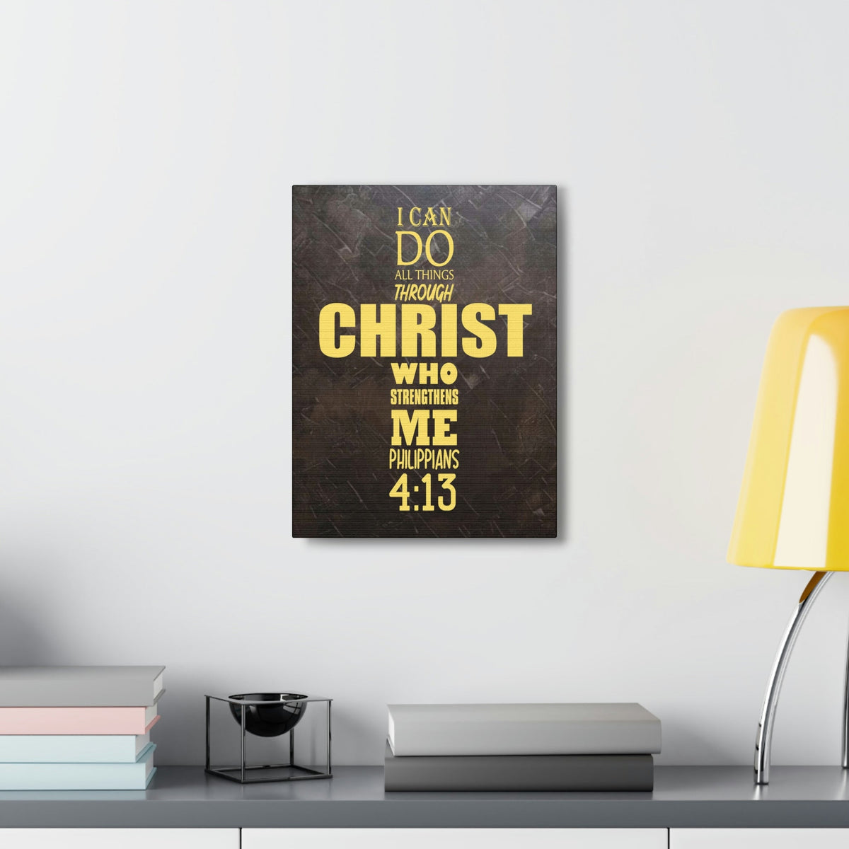 Scripture Walls I Can Do All Things Through Christ Philippians 4:13 Bible Verse Canvas Christian Wall Art Ready to Hang Unframed-Express Your Love Gifts