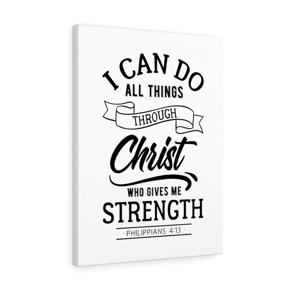 Scripture Walls I Can Do All Things Through Christ Philippians 4:13 Bible Verse Canvas Christian Wall Art Ready to Hang Unframed-Express Your Love Gifts