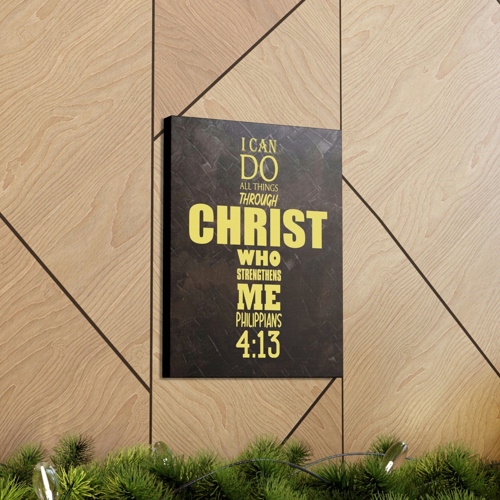 Scripture Walls I Can Do All Things Through Christ Philippians 4:13 Bible Verse Canvas Christian Wall Art Ready to Hang Unframed-Express Your Love Gifts