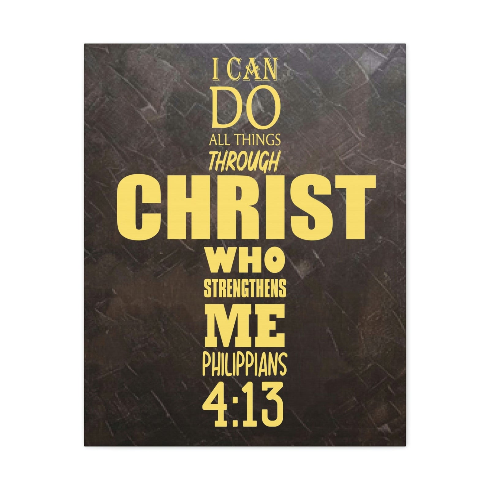 Scripture Walls I Can Do All Things Through Christ Philippians 4:13 Bible Verse Canvas Christian Wall Art Ready to Hang Unframed-Express Your Love Gifts