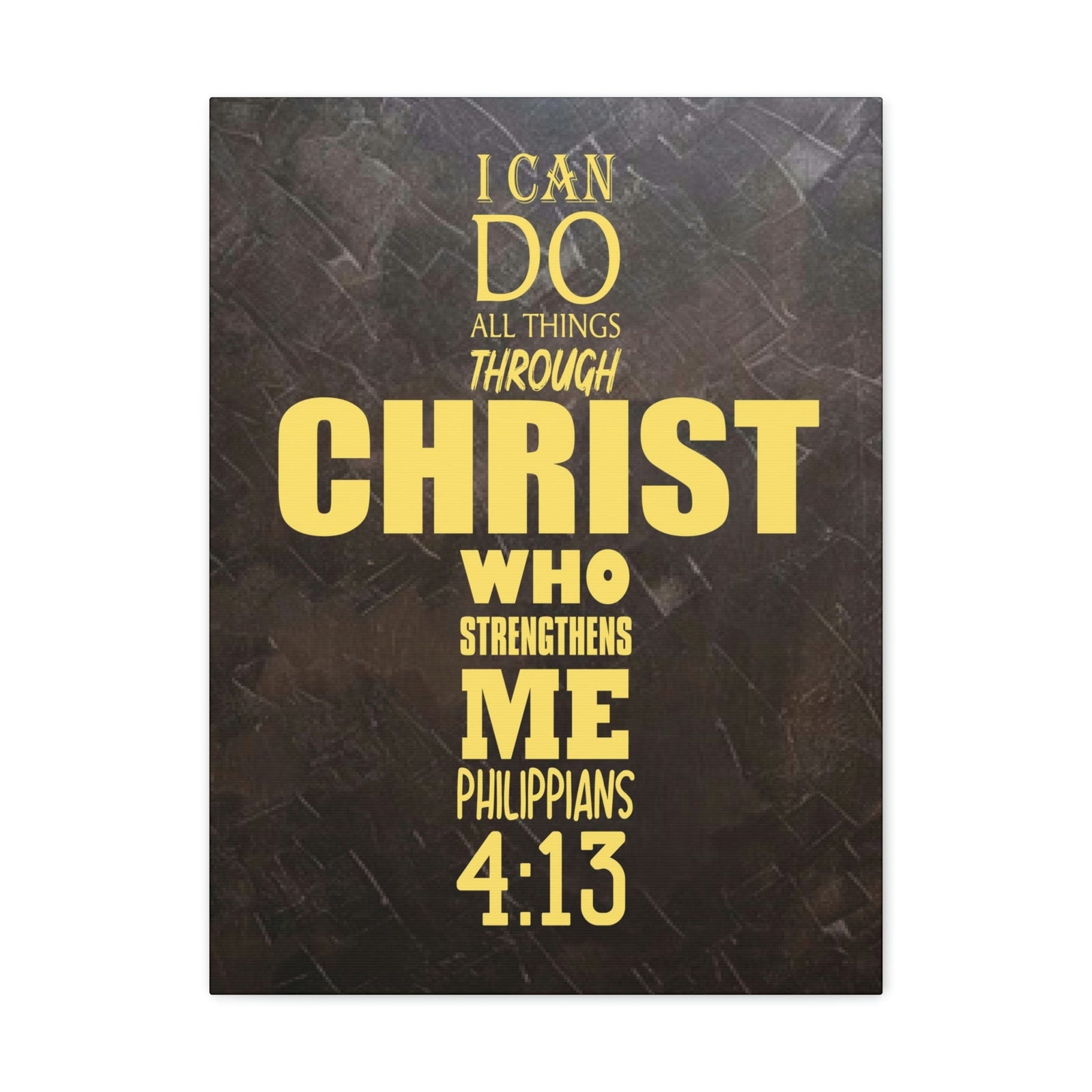 Scripture Walls I Can Do All Things Through Christ Philippians 4:13 Bible Verse Canvas Christian Wall Art Ready to Hang Unframed-Express Your Love Gifts