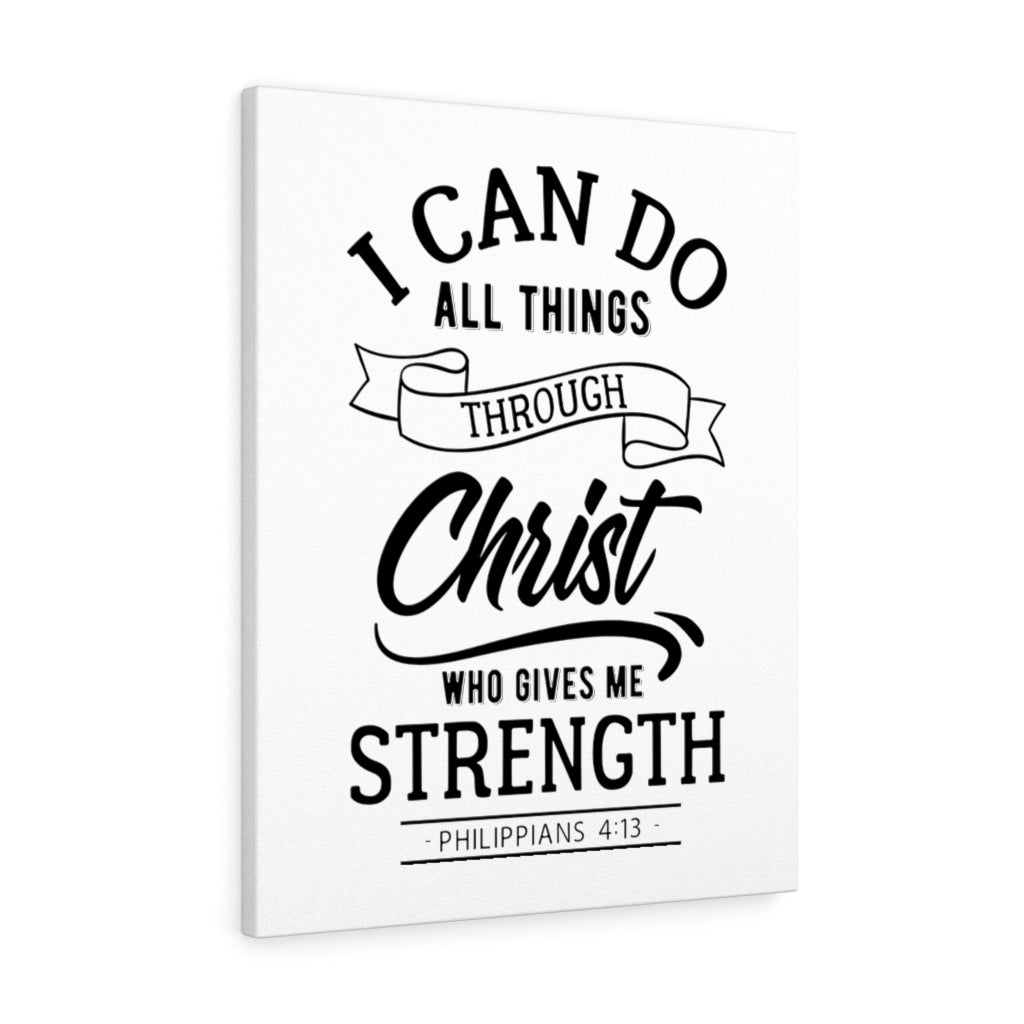 Scripture Walls I Can Do All Things Through Christ Philippians 4:13 Bible Verse Canvas Christian Wall Art Ready to Hang Unframed-Express Your Love Gifts