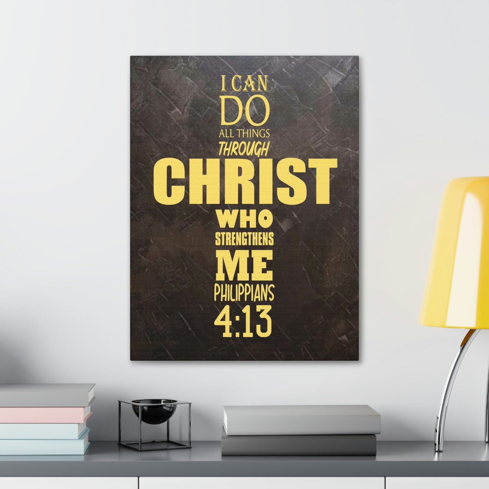 Scripture Walls I Can Do All Things Through Christ Philippians 4:13 Bible Verse Canvas Christian Wall Art Ready to Hang Unframed-Express Your Love Gifts