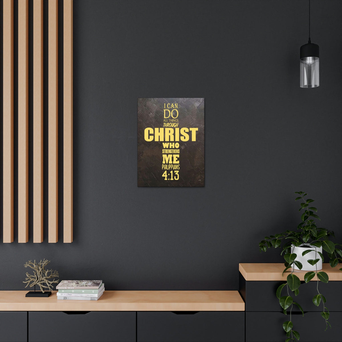 Scripture Walls I Can Do All Things Through Christ Philippians 4:13 Bible Verse Canvas Christian Wall Art Ready to Hang Unframed-Express Your Love Gifts