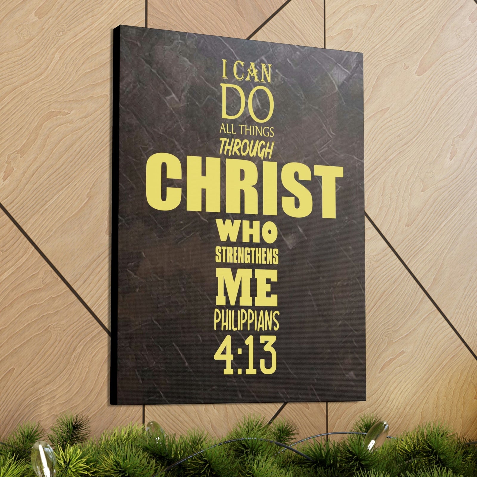 Scripture Walls I Can Do All Things Through Christ Philippians 4:13 Bible Verse Canvas Christian Wall Art Ready to Hang Unframed-Express Your Love Gifts