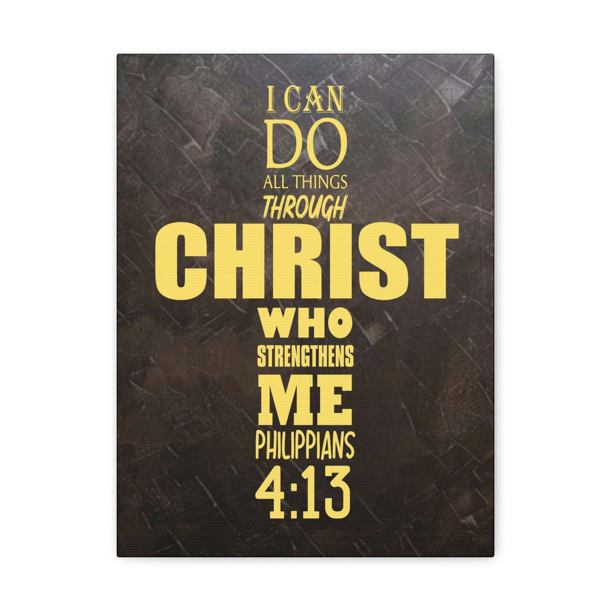 Scripture Walls I Can Do All Things Through Christ Philippians 4:13 Bible Verse Canvas Christian Wall Art Ready to Hang Unframed-Express Your Love Gifts