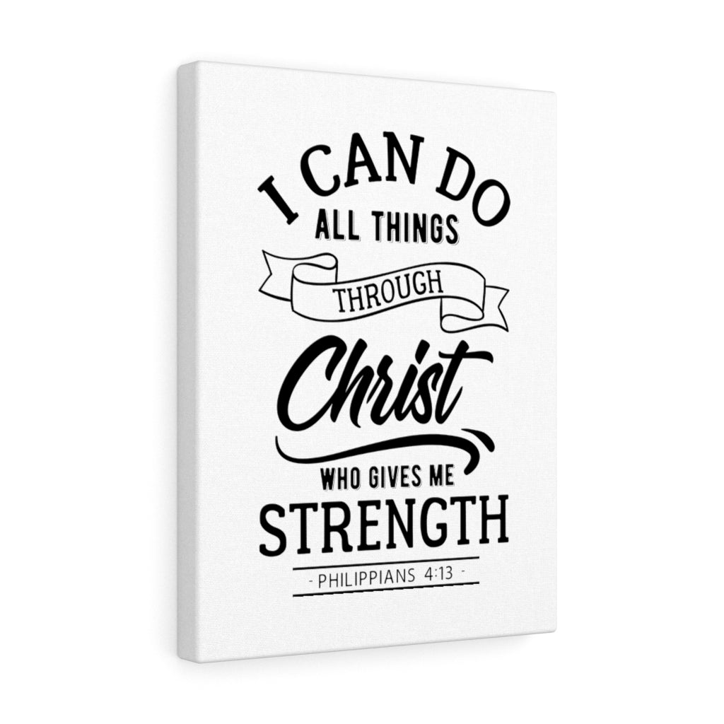 Scripture Walls I Can Do All Things Through Christ Philippians 4:13 Bible Verse Canvas Christian Wall Art Ready to Hang Unframed-Express Your Love Gifts