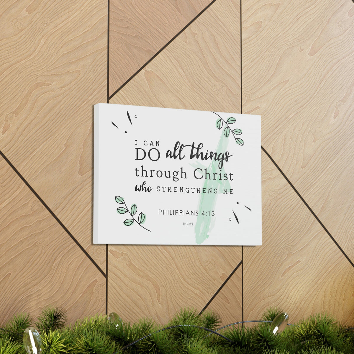 Scripture Walls I Can Do All Things Through Christ Philippians 4:13 Bible Verse Canvas Christian Wall Art Ready to Hang Unframed-Express Your Love Gifts