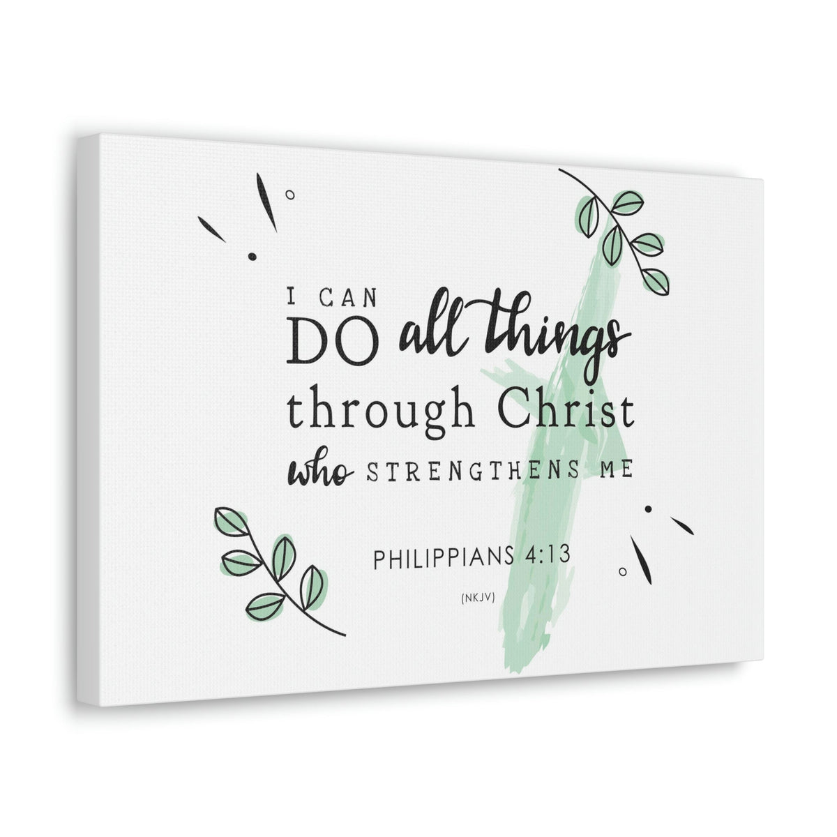 Scripture Walls I Can Do All Things Through Christ Philippians 4:13 Bible Verse Canvas Christian Wall Art Ready to Hang Unframed-Express Your Love Gifts