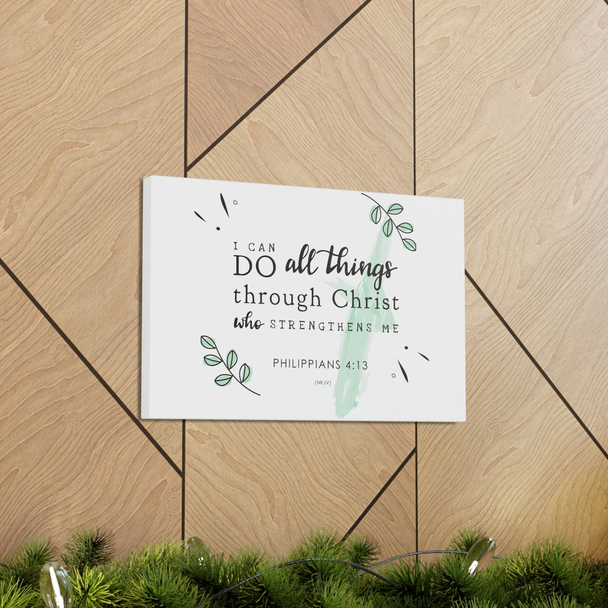 Scripture Walls I Can Do All Things Through Christ Philippians 4:13 Bible Verse Canvas Christian Wall Art Ready to Hang Unframed-Express Your Love Gifts