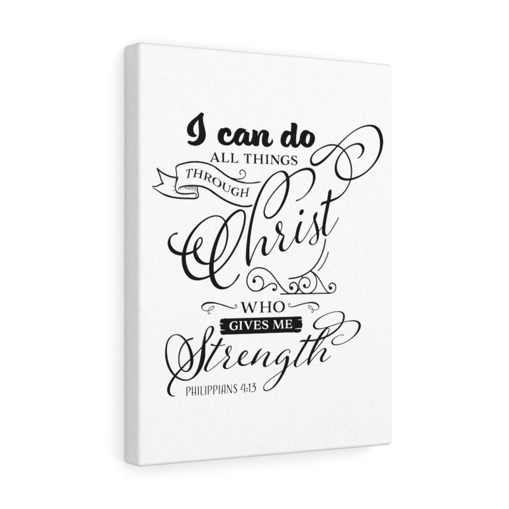 Scripture Walls I Can Do White Philippians 4:13 Bible Verse Canvas Christian Wall Art Ready to Hang Unframed-Express Your Love Gifts