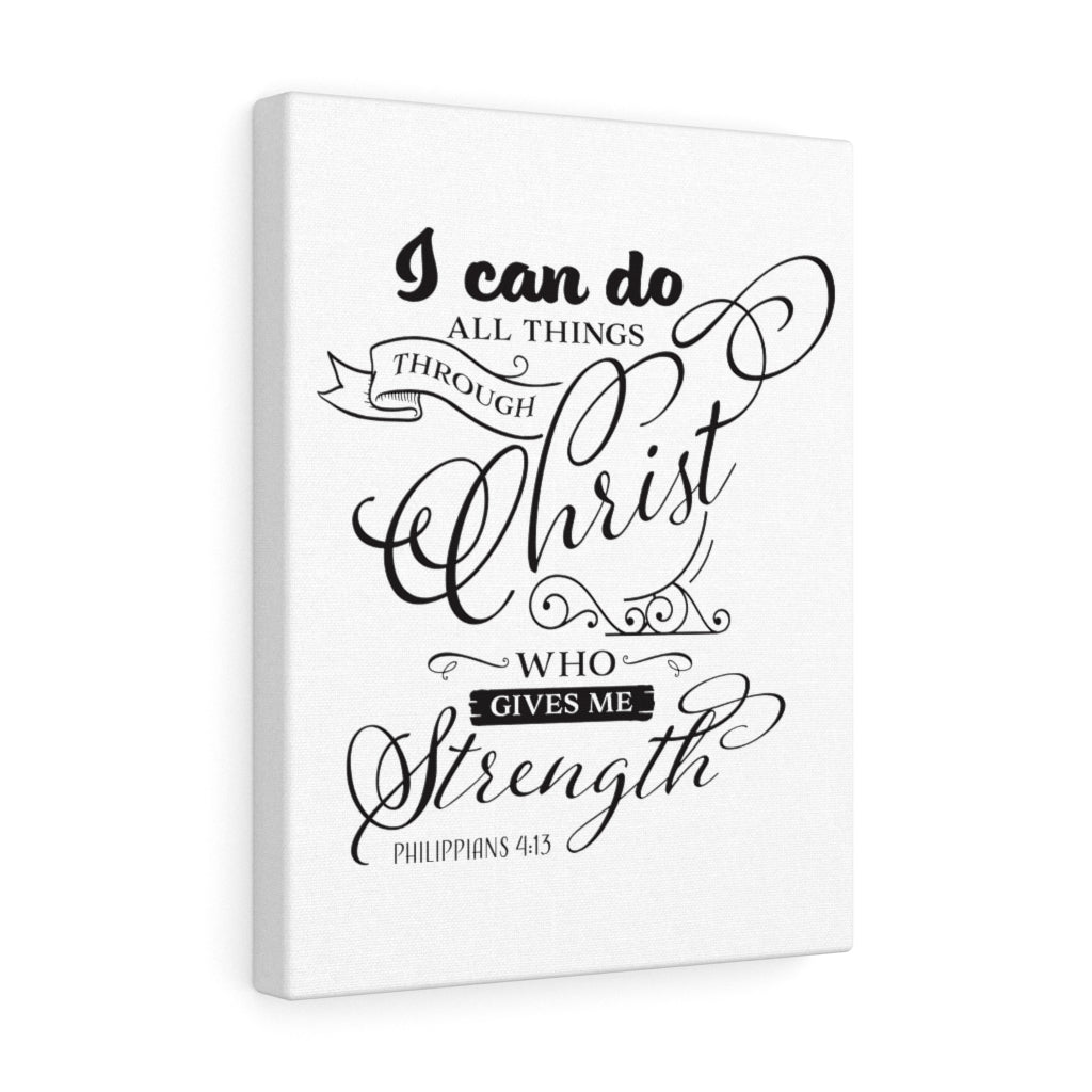 Scripture Walls I Can Do White Philippians 4:13 Bible Verse Canvas Christian Wall Art Ready to Hang Unframed-Express Your Love Gifts
