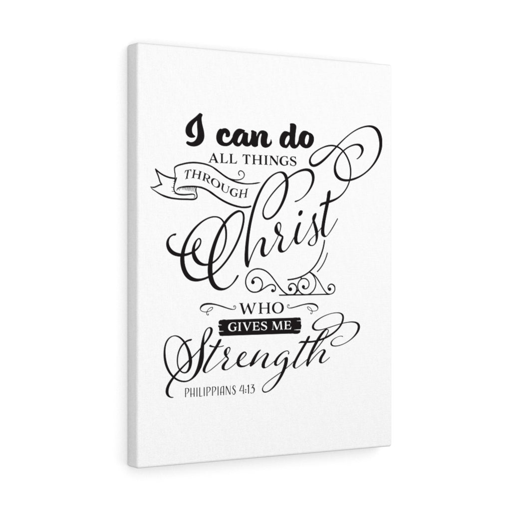 Scripture Walls I Can Do White Philippians 4:13 Bible Verse Canvas Christian Wall Art Ready to Hang Unframed-Express Your Love Gifts