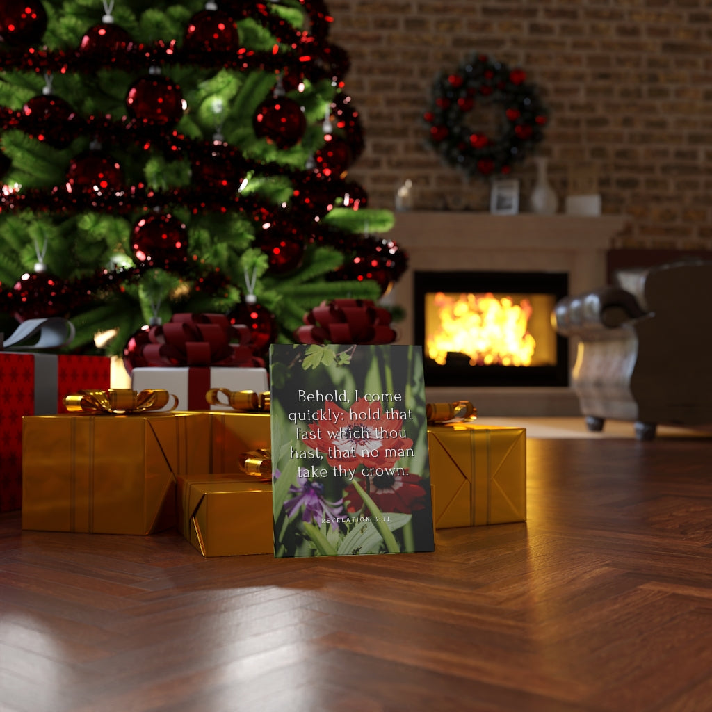 Scripture Walls I Come Revelation 3:11 Bible Verse Canvas Christian Wall Art Ready to Hang Unframed-Express Your Love Gifts