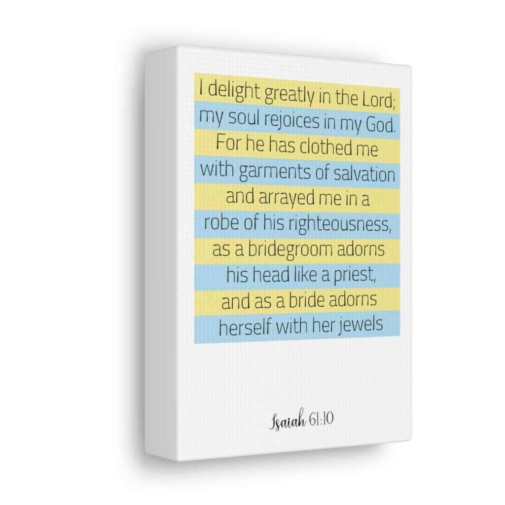 Scripture Walls I Delight Greatly In The Lord Isaiah 61:10 Christian Wall Art Bible Verse Print Ready To Hang Unframed-Express Your Love Gifts