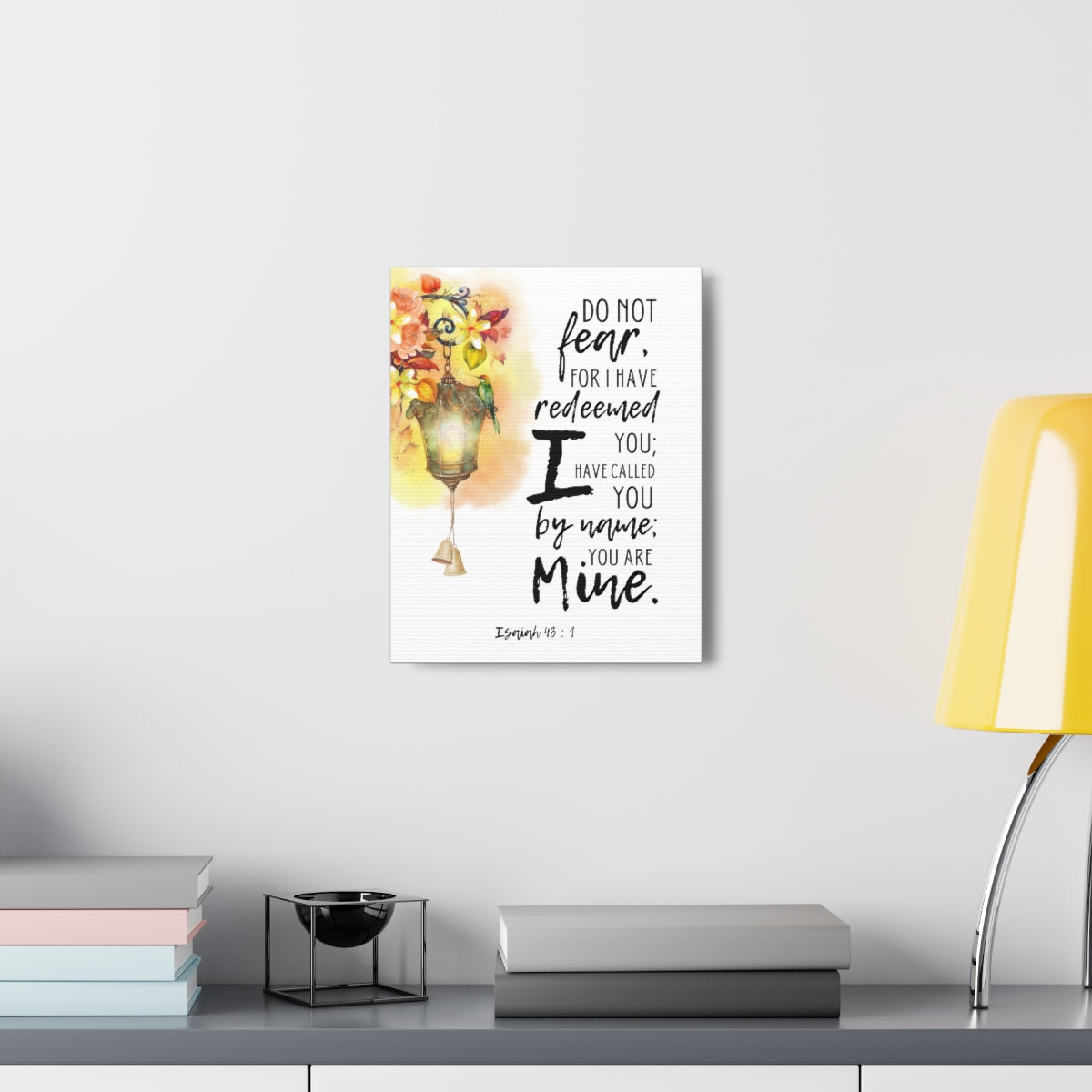 Scripture Walls I Have Called You Isaiah 43:1 Floral Bible Verse Canvas Christian Wall Art Ready to Hang Unframed-Express Your Love Gifts