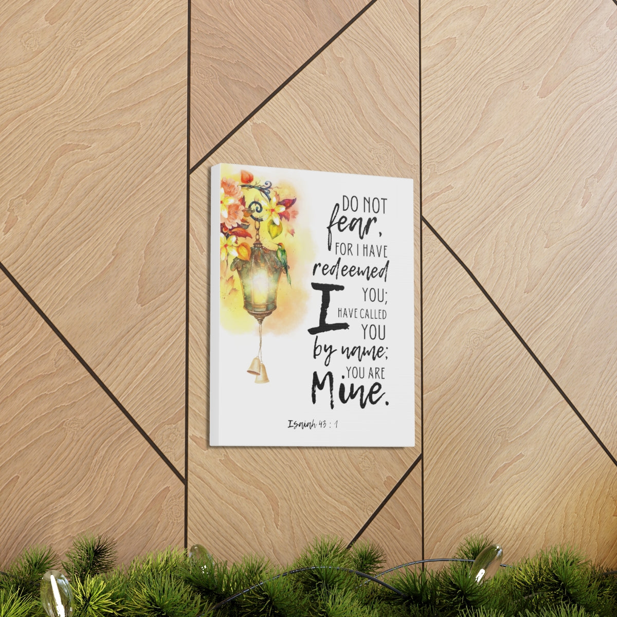 Scripture Walls I Have Called You Isaiah 43:1 Floral Bible Verse Canvas Christian Wall Art Ready to Hang Unframed-Express Your Love Gifts