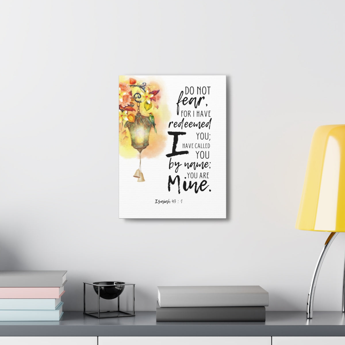 Scripture Walls I Have Called You Isaiah 43:1 Floral Bible Verse Canvas Christian Wall Art Ready to Hang Unframed-Express Your Love Gifts