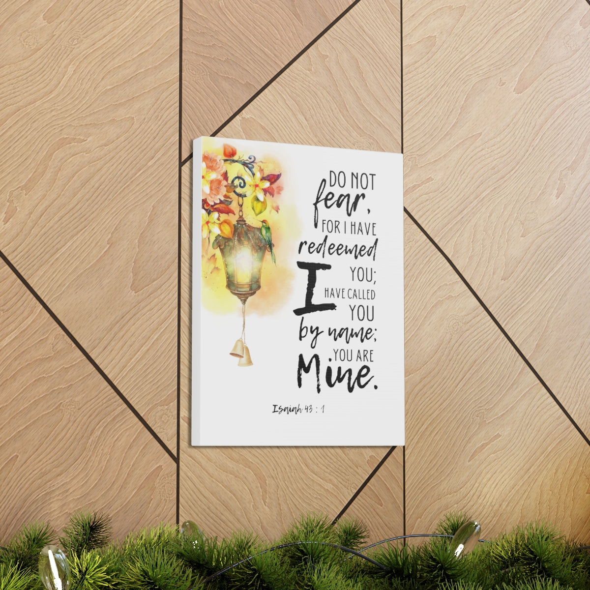 Scripture Walls I Have Called You Isaiah 43:1 Floral Bible Verse Canvas Christian Wall Art Ready to Hang Unframed-Express Your Love Gifts