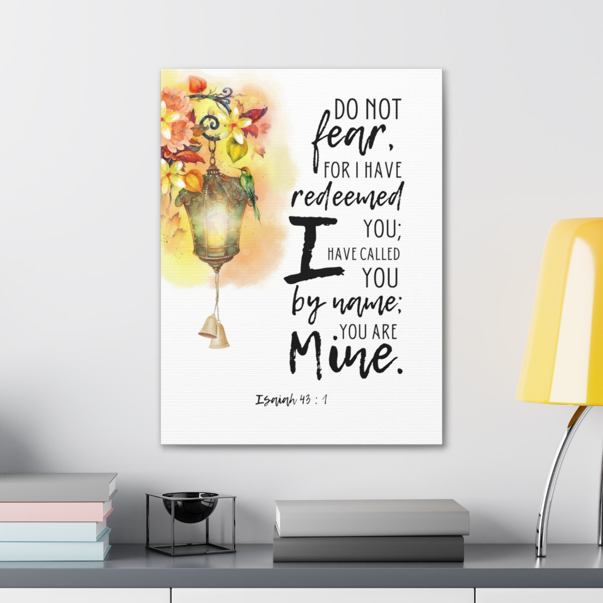 Scripture Walls I Have Called You Isaiah 43:1 Floral Bible Verse Canvas Christian Wall Art Ready to Hang Unframed-Express Your Love Gifts