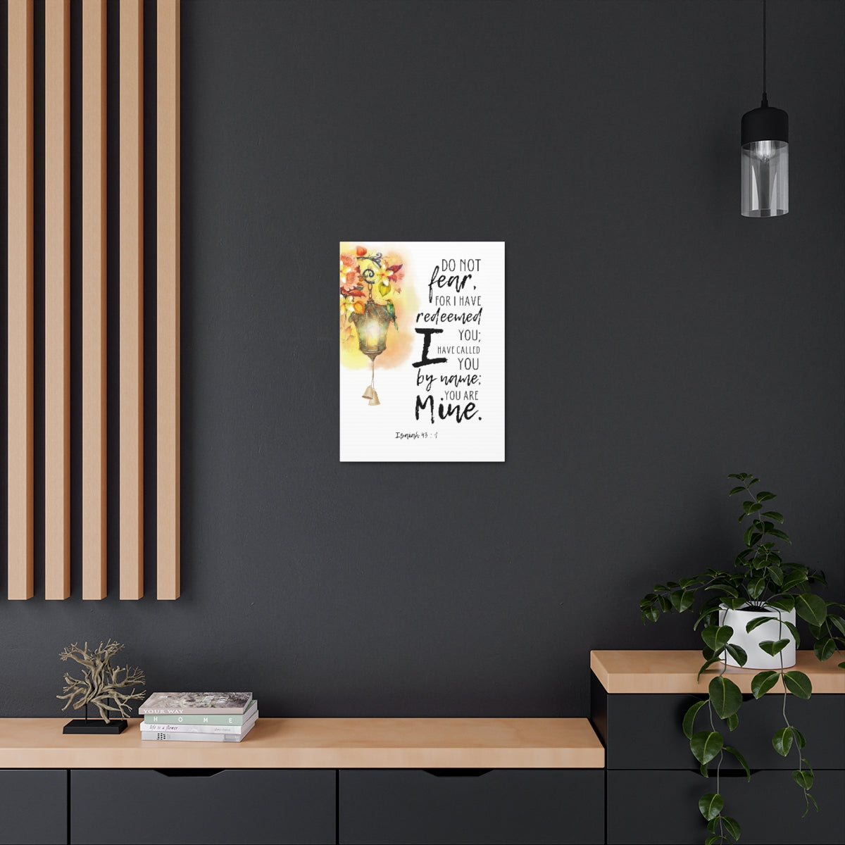 Scripture Walls I Have Called You Isaiah 43:1 Floral Bible Verse Canvas Christian Wall Art Ready to Hang Unframed-Express Your Love Gifts