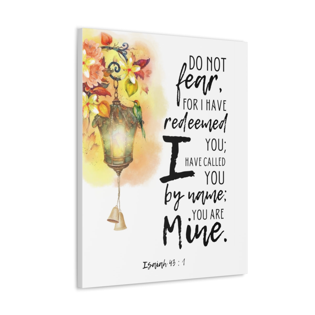 Scripture Walls I Have Called You Isaiah 43:1 Floral Bible Verse Canvas Christian Wall Art Ready to Hang Unframed-Express Your Love Gifts