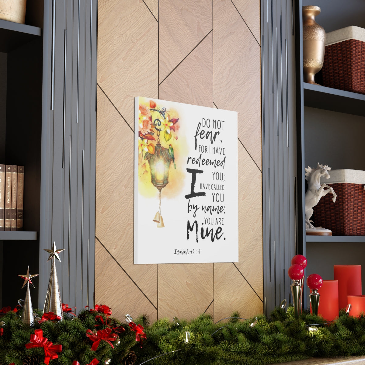 Scripture Walls I Have Called You Isaiah 43:1 Floral Bible Verse Canvas Christian Wall Art Ready to Hang Unframed-Express Your Love Gifts