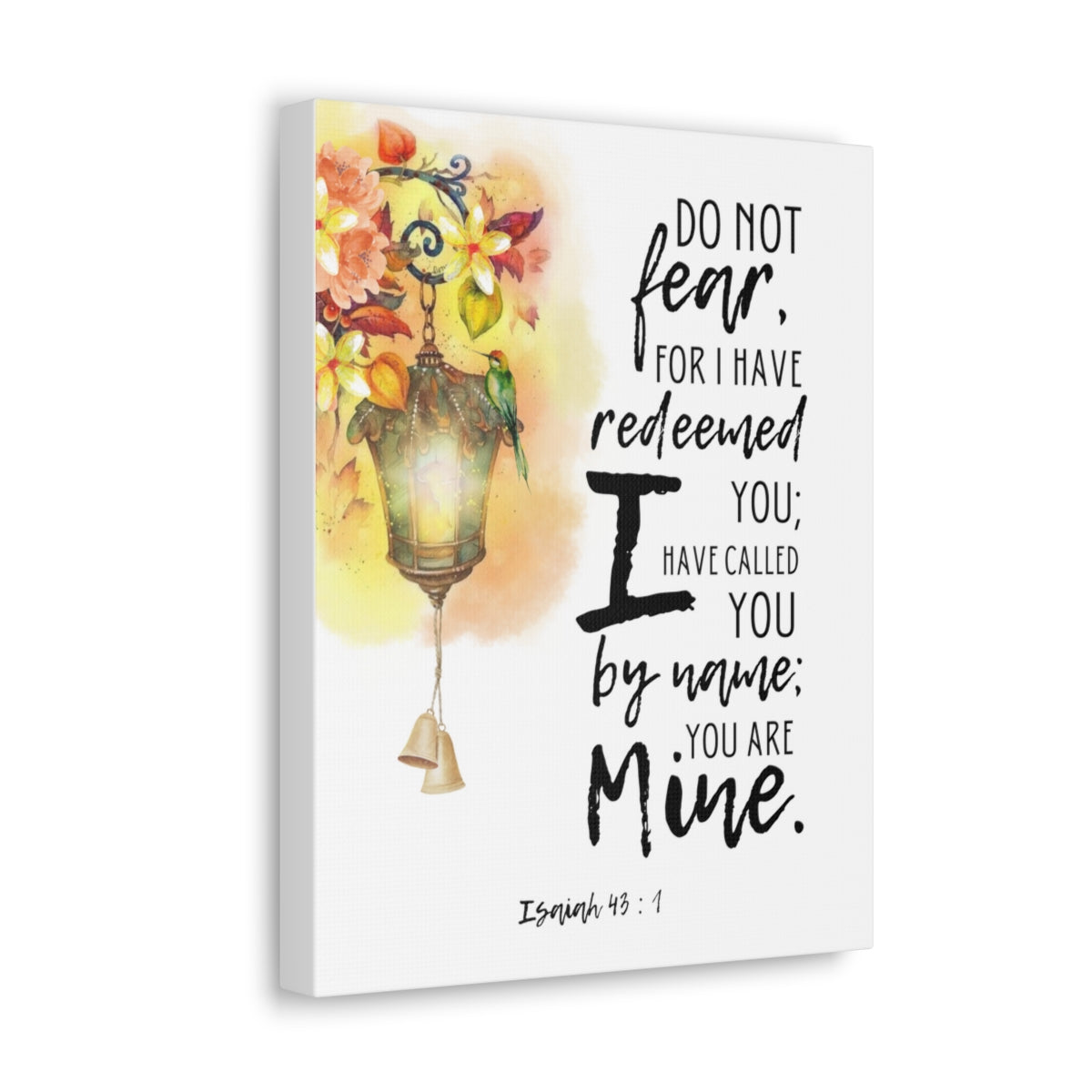 Scripture Walls I Have Called You Isaiah 43:1 Floral Bible Verse Canvas Christian Wall Art Ready to Hang Unframed-Express Your Love Gifts