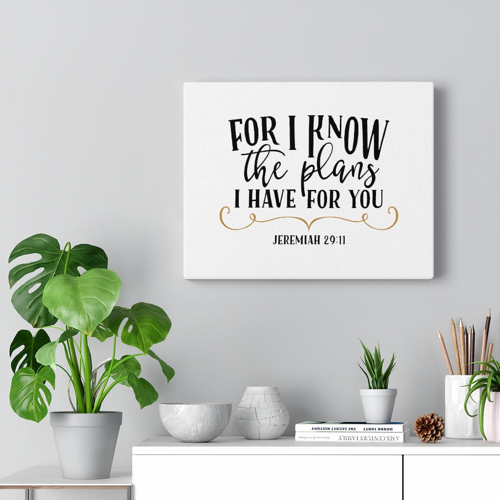 Scripture Walls I Have For You Jeremiah 29:11 Bible Verse Canvas Christian Wall Art Ready to Hang Unframed-Express Your Love Gifts