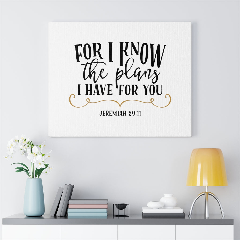 Scripture Walls I Have For You Jeremiah 29:11 Bible Verse Canvas Christian Wall Art Ready to Hang Unframed-Express Your Love Gifts