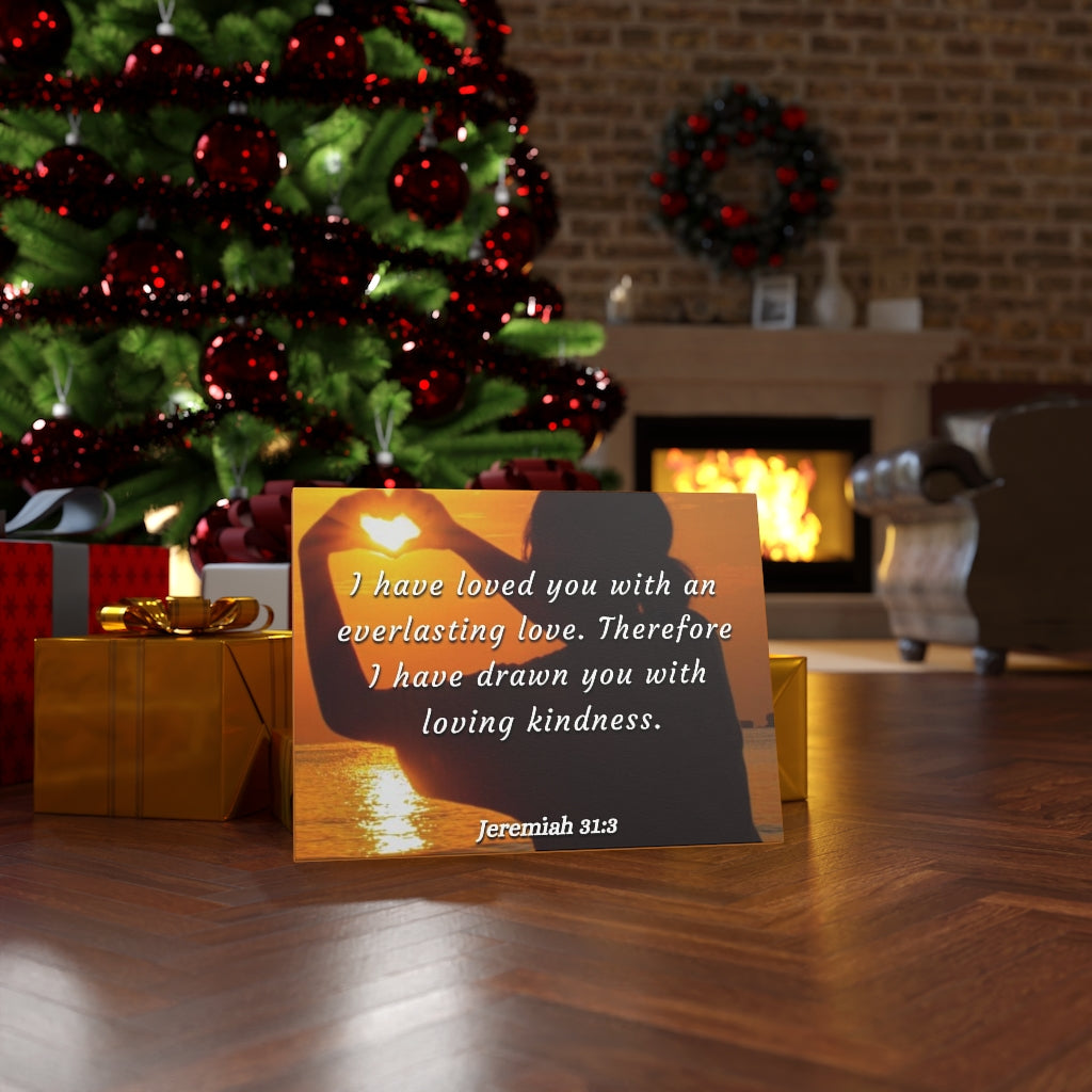 Scripture Walls I Have Loved You Jeremiah 31:3 Bible Verse Canvas Christian Wall Art Ready to Hang Unframed-Express Your Love Gifts