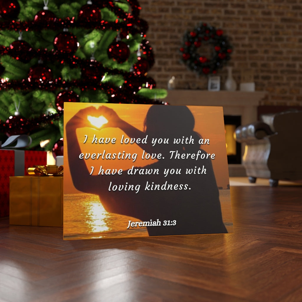 Scripture Walls I Have Loved You Jeremiah 31:3 Bible Verse Canvas Christian Wall Art Ready to Hang Unframed-Express Your Love Gifts