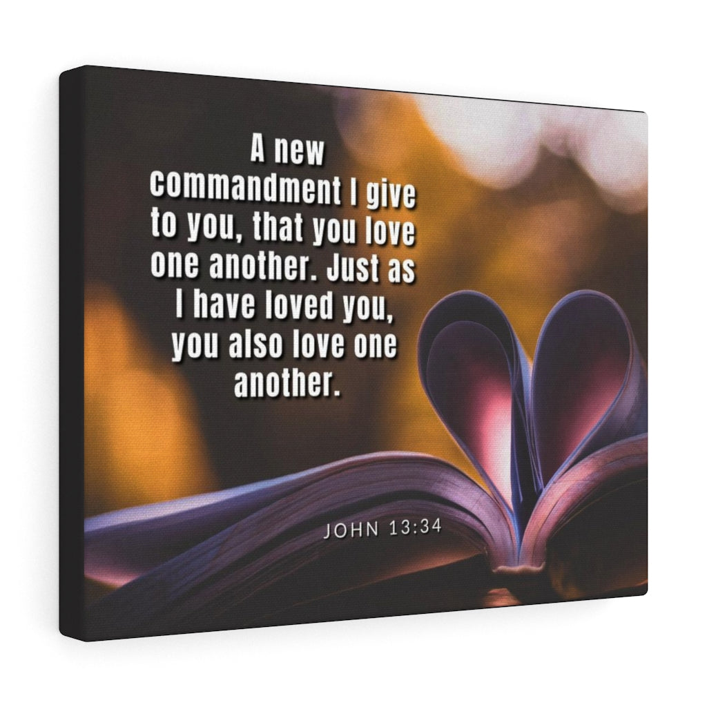 Scripture Walls I Have Loved You John 13:34 Bible Verse Canvas Christian Wall Art Ready to Hang Unframed-Express Your Love Gifts