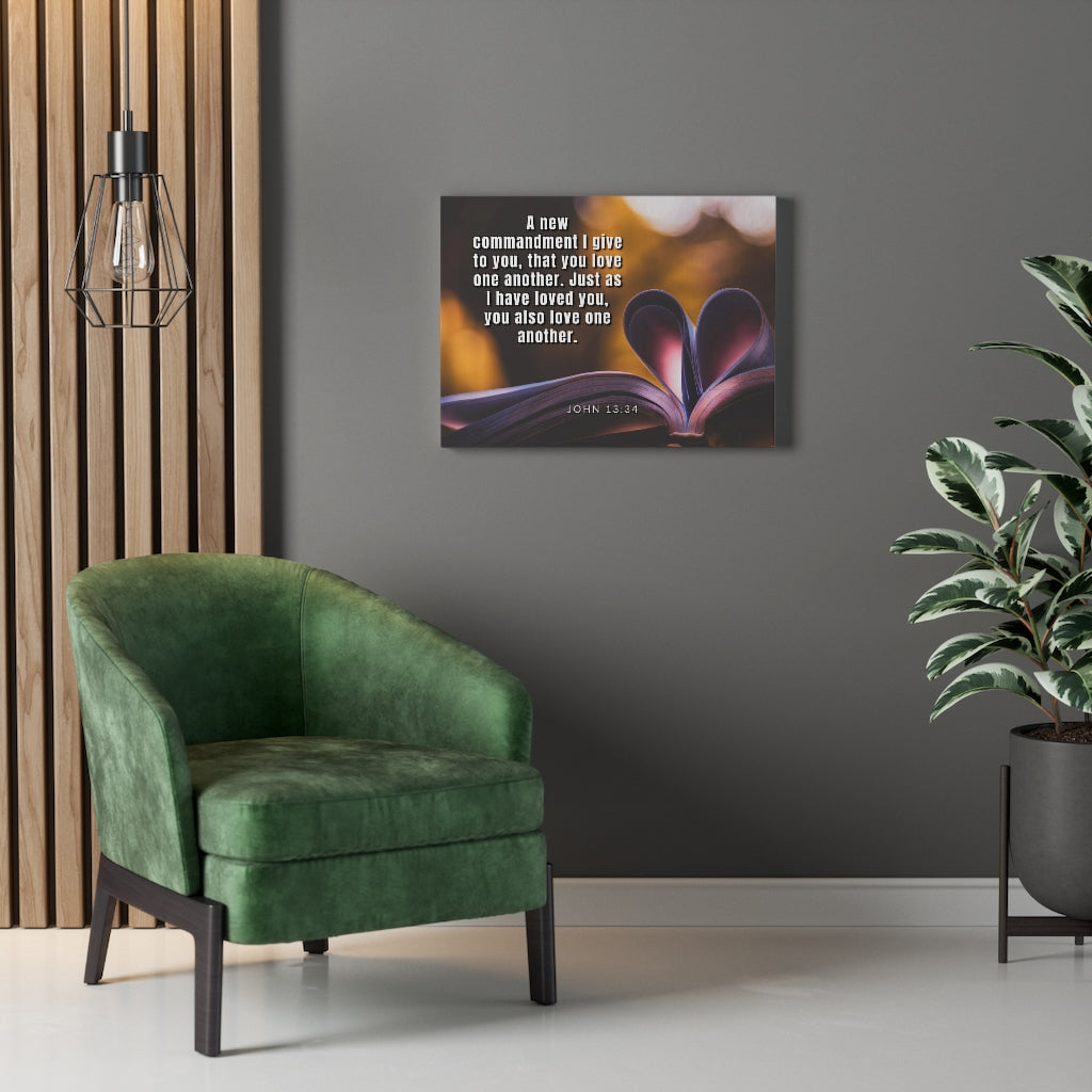 Scripture Walls I Have Loved You John 13:34 Bible Verse Canvas Christian Wall Art Ready to Hang Unframed-Express Your Love Gifts