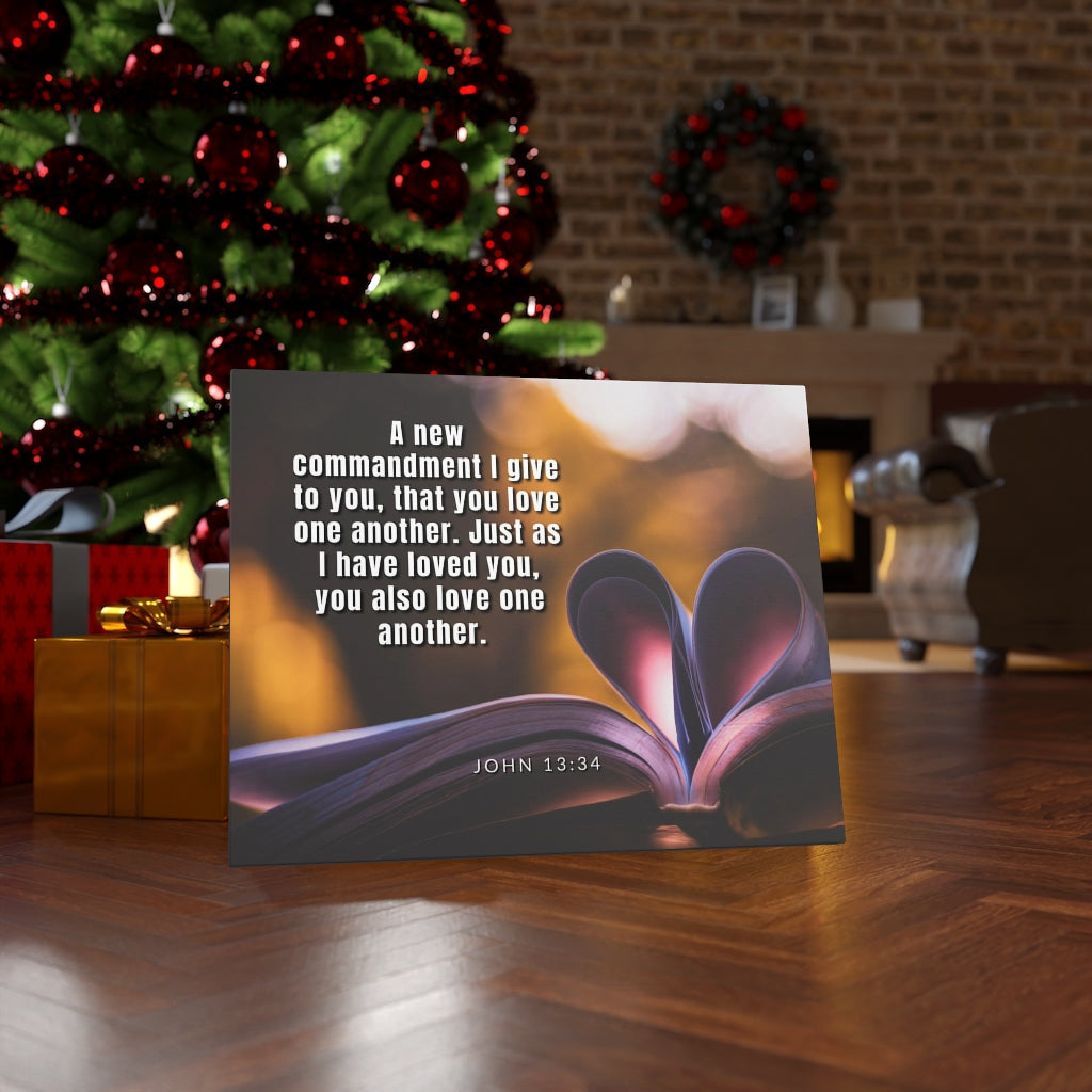 Scripture Walls I Have Loved You John 13:34 Bible Verse Canvas Christian Wall Art Ready to Hang Unframed-Express Your Love Gifts