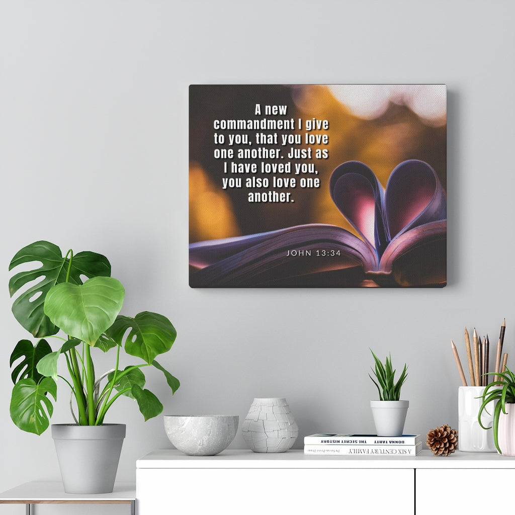 Scripture Walls I Have Loved You John 13:34 Bible Verse Canvas Christian Wall Art Ready to Hang Unframed-Express Your Love Gifts