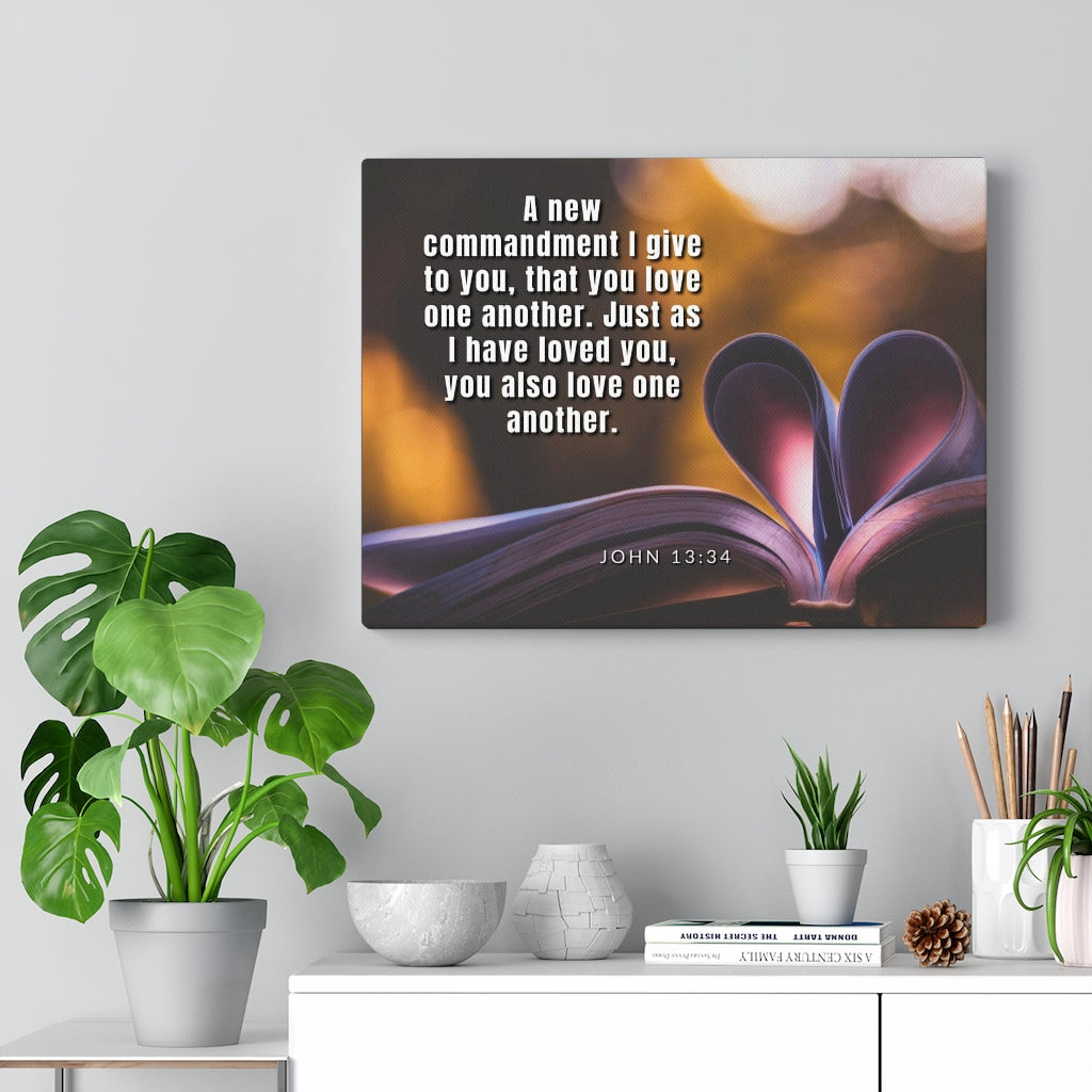 Scripture Walls I Have Loved You John 13:34 Bible Verse Canvas Christian Wall Art Ready to Hang Unframed-Express Your Love Gifts