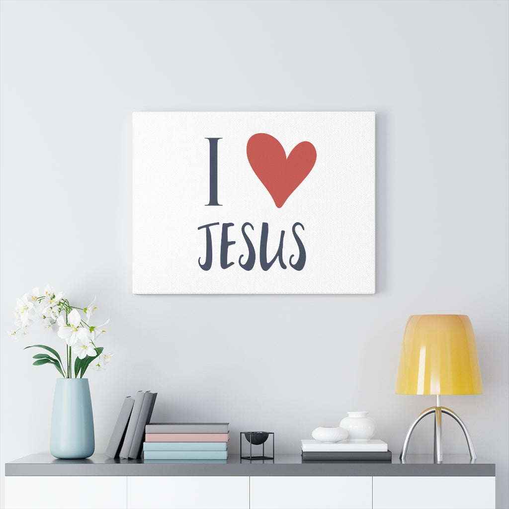 Scripture Walls I Heart Jesus Bible Verse Canvas Christian Wall Art Ready to Hang Unframed-Express Your Love Gifts